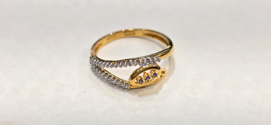 Modern Gold Solitaire Ring