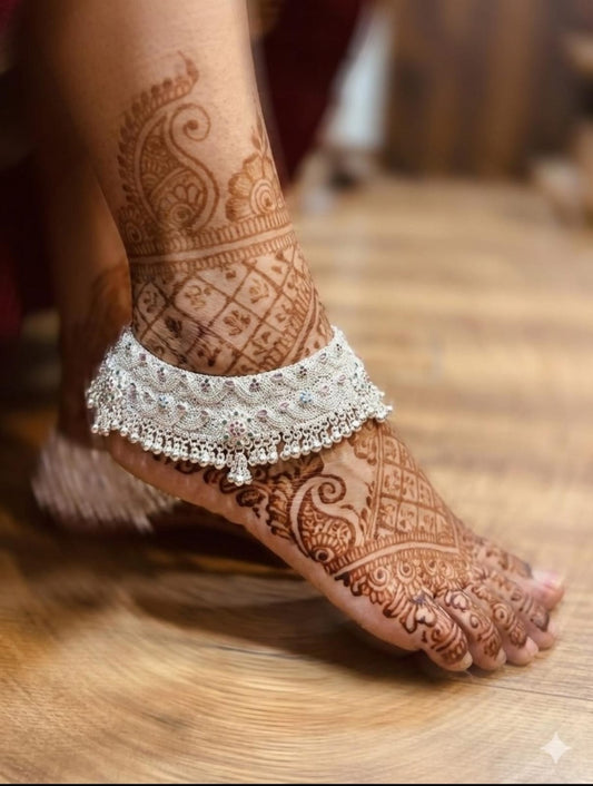 Heirloom Silver Filigree Bridal Payal